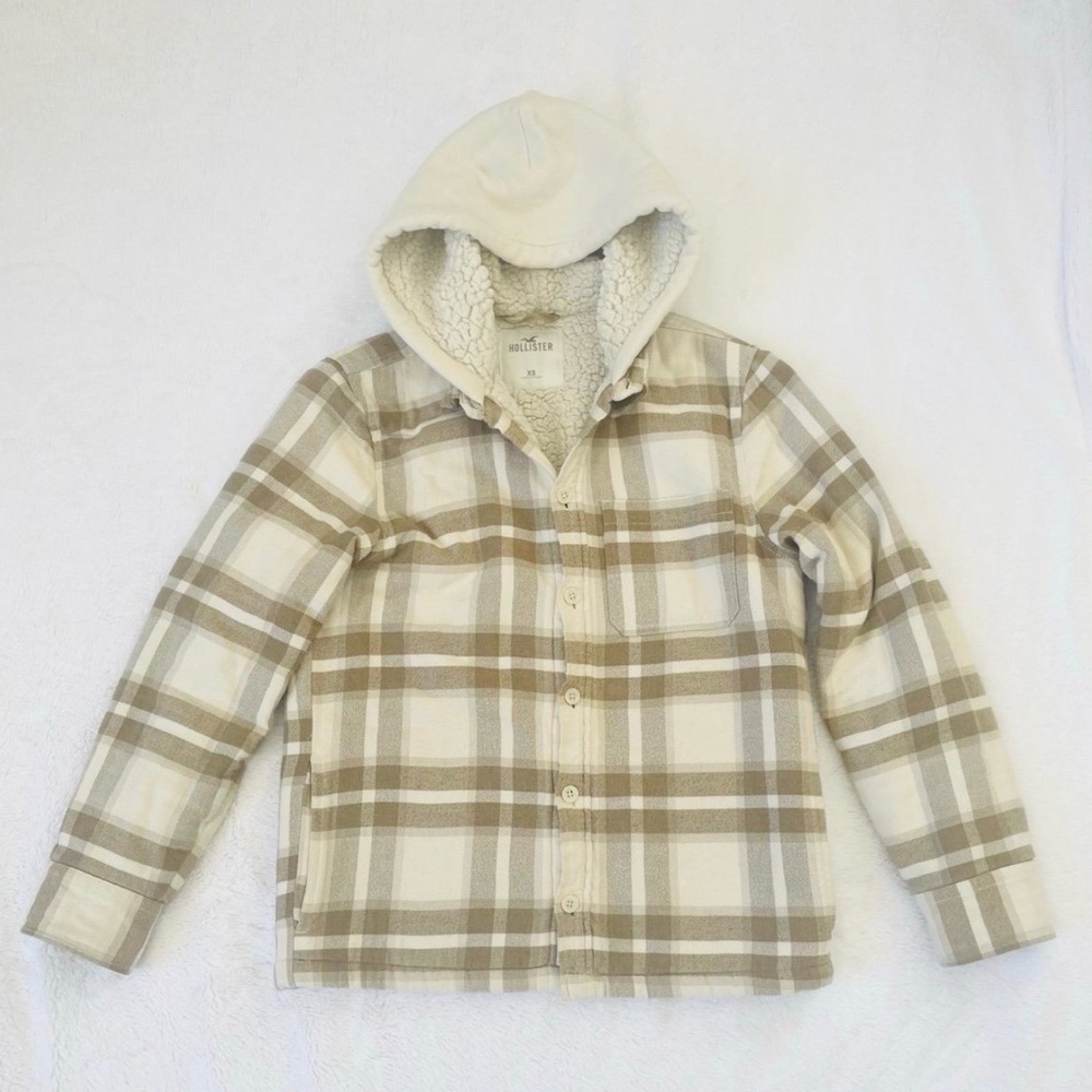 Hollister Sherpa-Lined Plaid Flannel Jacket Men’s XS